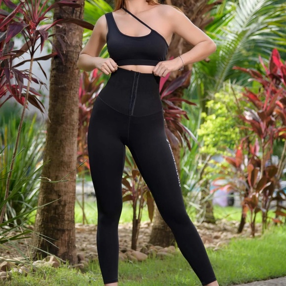 Athletics Motion Pants - Athletics Motion Black MAGIC WAIST-SHAPER 2-IN-1 - WITH POCKET Size M